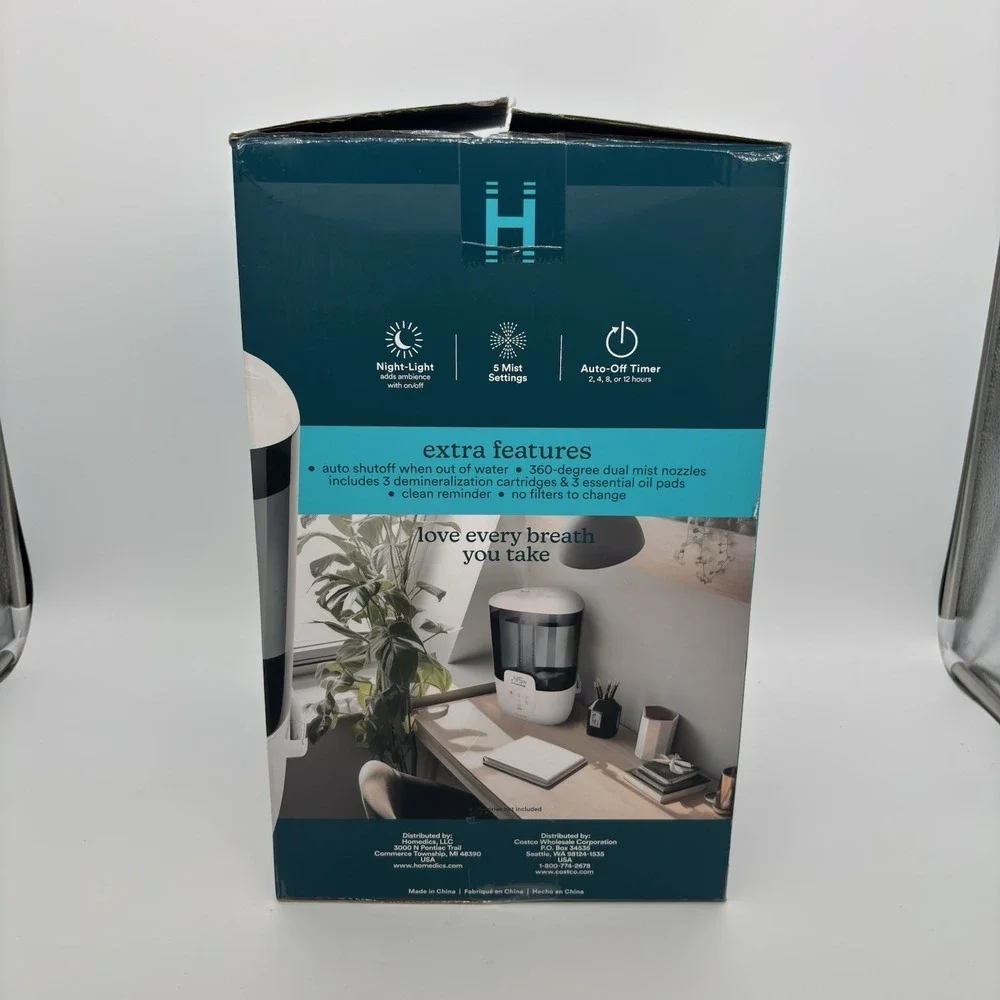 HoMedics‎ Breathe Better 2.0 Gallon Warm & Cool Mist Ultrasonic Humidifier Used